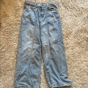 Mayoral Light Blue Girls 12 Wide Leg Jeans Adjustable Waist